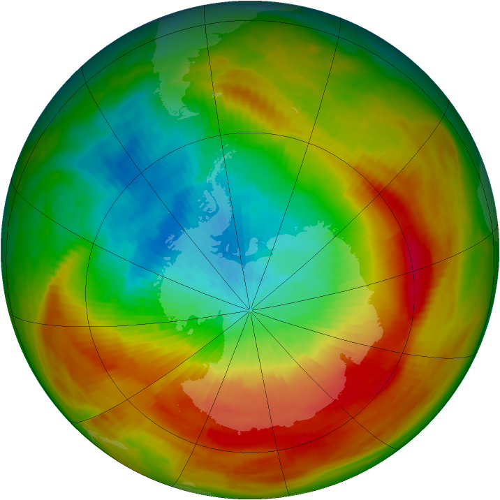 Antarctic ozone map for 17 October 1979